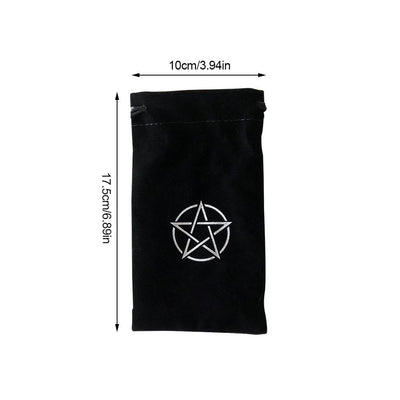 Velvet Pentagram Tarot Oracle Cards Storage Bag Runes