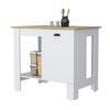 Lander Kitchen Island with Single Door and Lower Open Shelf by FM FURNITURE