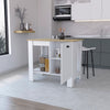 Lander Kitchen Island with Single Door and Lower Open Shelf by FM FURNITURE