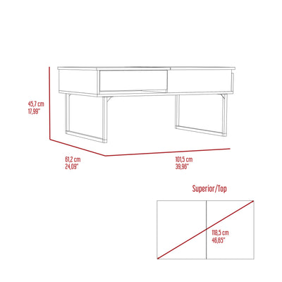 Hamilton Liftable Top Coffee Table, One Drawer