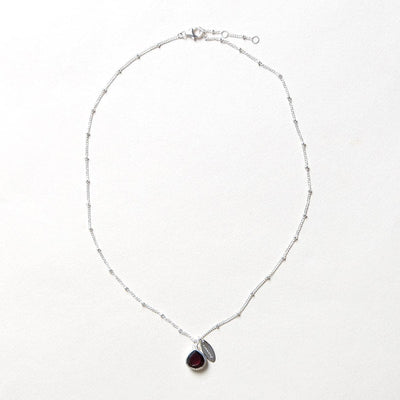 January Garnet Birthstone Necklace by Tiny Rituals