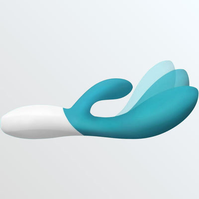 LELO Ina Wave Waterproof Rabbit Vibrator - Ocean Blue by Condomania.com