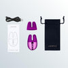 Le Wand Chrome Double Motor Vibrator - Dark Cherry by Condomania.com