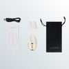 Le Wand Chrome Double Motor Vibrator - Limited Edition White/Gold by Condomania.com