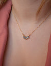 Doris Black Rutile Quartz Baguette Necklace by Capucinne Blue