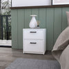 Myrtle 2 Drawers Nightstand, Bedside Table with Metal Handles by FM FURNITURE