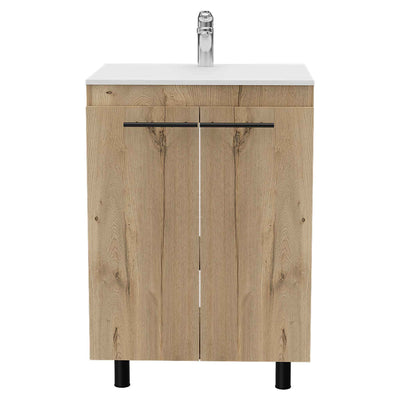 Selma 24" Freestanding Vanity Cabinet With Division by FM FURNITURE