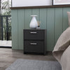 Myrtle 2 Drawers Nightstand, Bedside Table with Metal Handles by FM FURNITURE