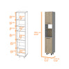 Everly Kitchen Pantry, Six Shelves, Double Door by FM FURNITURE