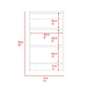 Phoenix Linen Cabinet, Four Shelves by FM FURNITURE