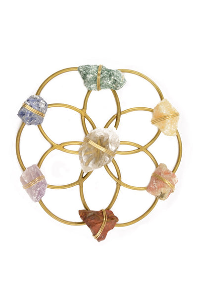 Chakra Balancing Flower of Life Healing Crystal Grid by Ariana Ost