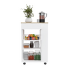 Shelton Kitchen Cart, Two Open Shelves, One Drawer, Four Caster by FM FURNITURE