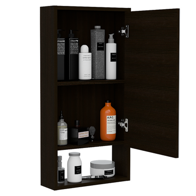 Modesto Medicine Cabinet, Open Shelf, Mirror With Two Interior Shelves by FM FURNITURE