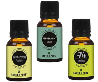 Earth N Pure Essential Oils (Eucalyptus, Peppermint & Tea Tree) by Distacart