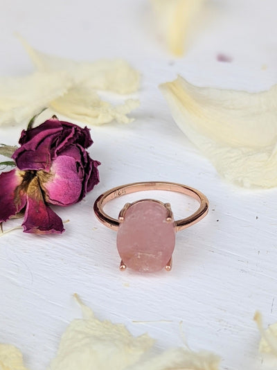 Raw Gem Oval Solitaire Ring - FINAL SALE by Ash & Rose