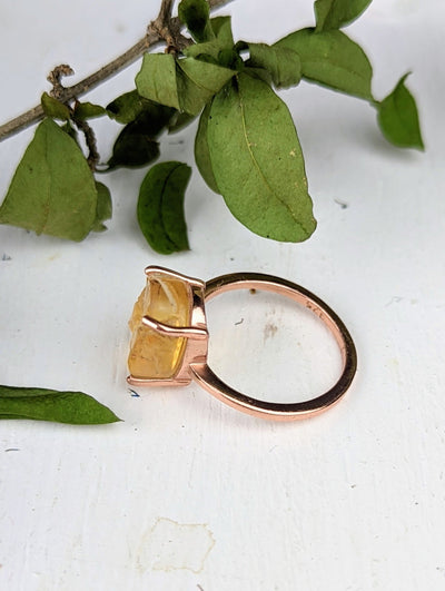 Raw Gem Oval Solitaire Ring - FINAL SALE by Ash & Rose