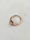 Rose Gold, Citrine and Zircon Pave Cushion Cut Ring by Ash & Rose