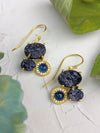 Raw Sapphire Cluster Earrings by Ash & Rose
