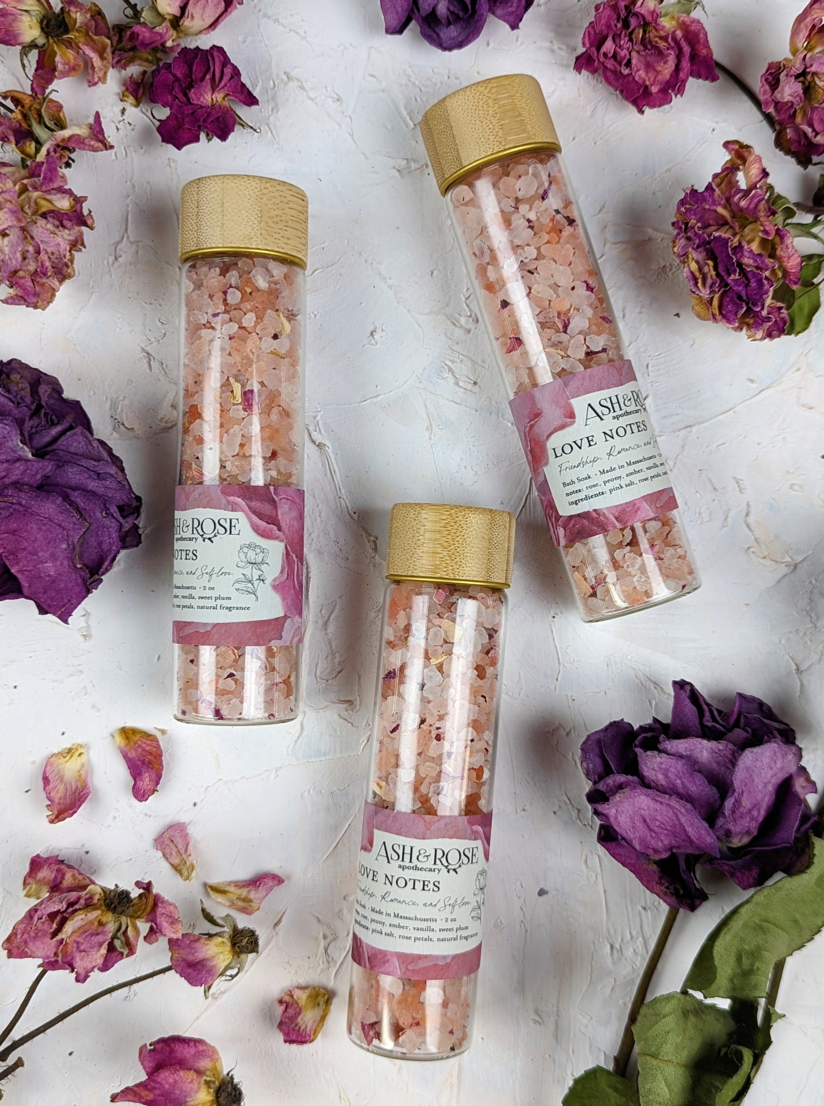 Love Notes Bath Salt Vial by Ash & Rose