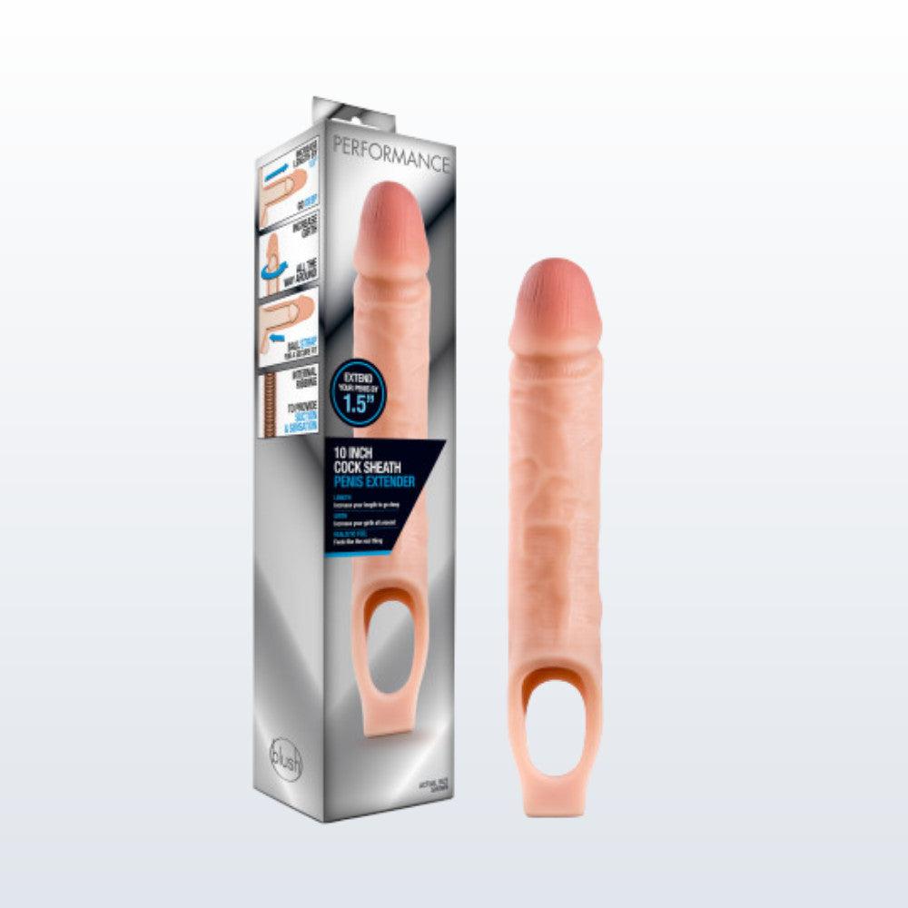 Performance - 10" Cock Sheath Penis Extender - Vanilla by Condomania