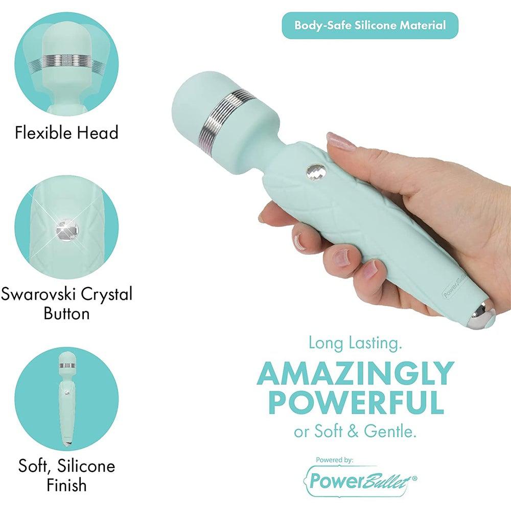 Pillow Talk "Cheeky" Clitoral Wand  - Teal by Condomania.com