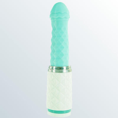Pillow Talk Feisty Thrusting Vibrator - Teal by Condomania.com