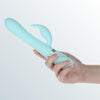 Pillow Talk Lively Dual-Motor Rabbit Vibrator - Teal by Condomania.com