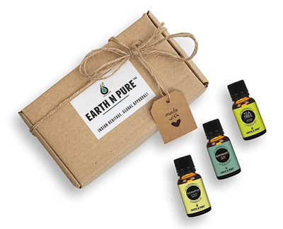 Earth N Pure Essential Oils (Eucalyptus, Peppermint & Tea Tree) by Distacart
