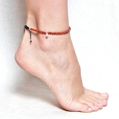 Red Jasper Energy Anklet by Tiny Rituals