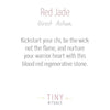 Red Jade Energy Bracelet by Tiny Rituals