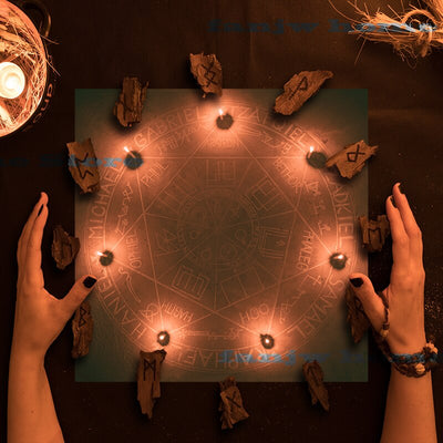 2023 Magic Array Tarot Tablecloth/Clock Pendulum/ Oracle Card Mat Room