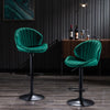 Bar Stools Set of 2 - with Back and Footrest, Counter Height, Green
