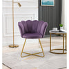 Velvet Accent Chair, Purple
