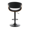 Adjustable/Swivel Bar Stool, PU Leather black Bent wood Bar Chair 1pcs/ctn.