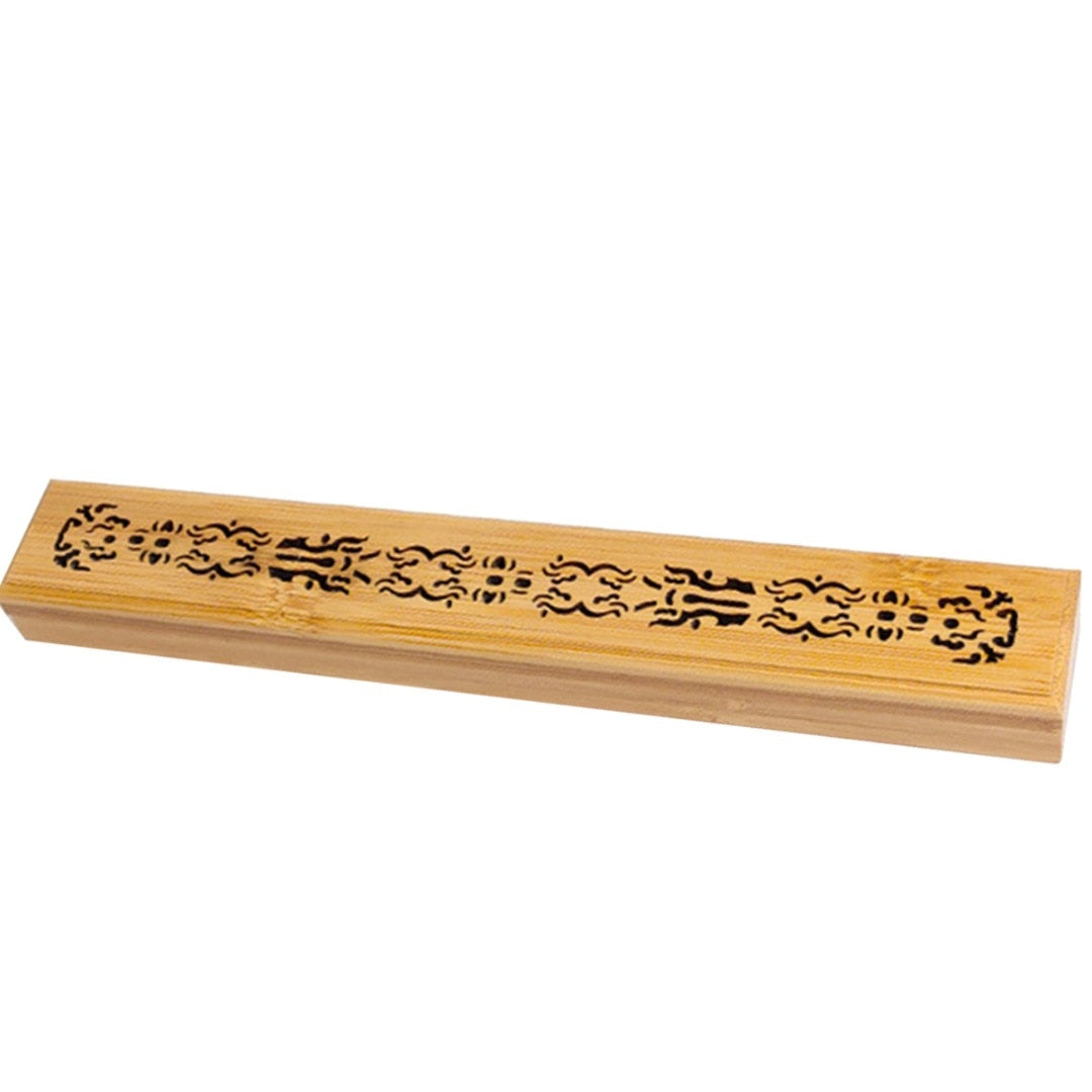 Bamboo Wood Incense Stick Holder and ash catcher