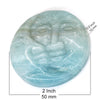 Sun and Moon Smiling Face Carving Hand Natural Palm Stone Healing Crystals