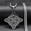Knot Pendant Necklace for Women Men Stainless Steel