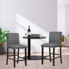 Costway Set of 4 Bar Stools Linen Fabric Counter Height Chairs for Kitchen Island Grey