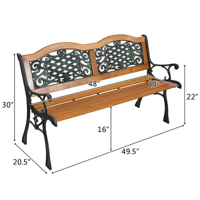 49in Outdoor Patio Garden Bench Chair