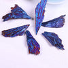 10-20g Natural Rainbow Kyanite Titanium Peacock Feather Flame Quartz Crystal Cluster