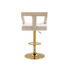 Bar Stool with Backrest and Footrest (Counter Height)