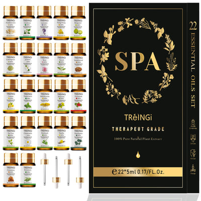 Pure Natural Essential Oils 22pcs Gift Box SPA Set