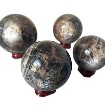 Natural Gray Moonstone Crystal Sphere Room Decor Stone Ball