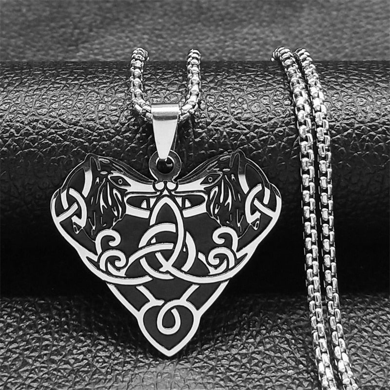 Knot Pendant Necklace for Women Men Stainless Steel