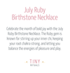 July Ruby Birthstone Necklace by Tiny Rituals