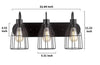 3-Lamp Industrial Barn Wall Metal Sconce Light Fixture