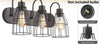 3-Lamp Industrial Barn Wall Metal Sconce Light Fixture