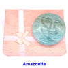 Sun and Moon Smiling Face Carving Hand Natural Palm Stone Healing Crystals