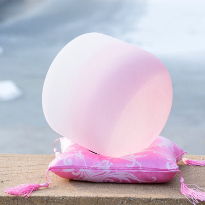 8 Inch Pink Crystal Quartz Singing Bowl Meditation
