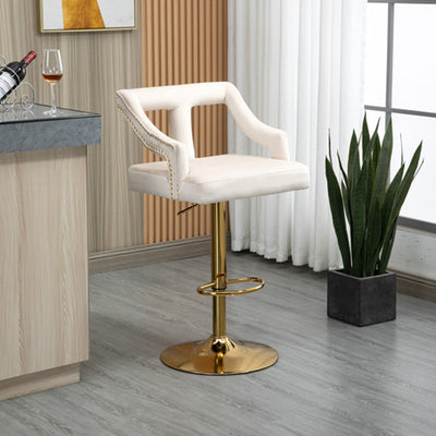 Bar Stool with Backrest and Footrest (Counter Height)